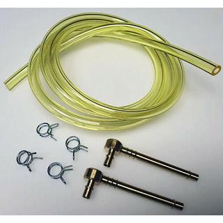 High Flow Fuel Line Kit Brass Fittings Yellow Clear Fuel Line